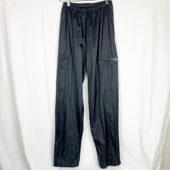 Stearns Dry Wear Waterproof Nylon Ripstop Rain Pants Black Pull-on Mesh sz M - Picture 15 of 16